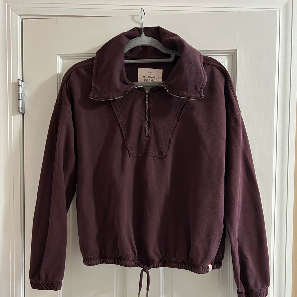 The Normal Brand Maroon Pullover Sweatshirt